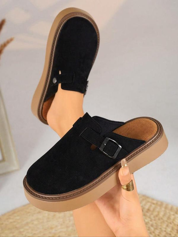 Women's Solid Color Slip-On Walking Shoes