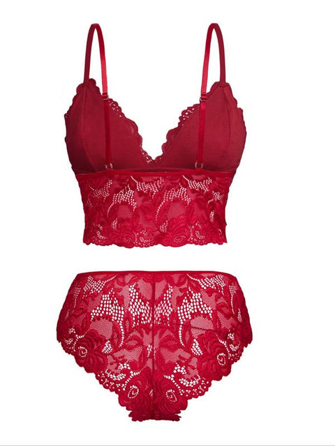 "Floral Lace Comfort Lingerie Set"