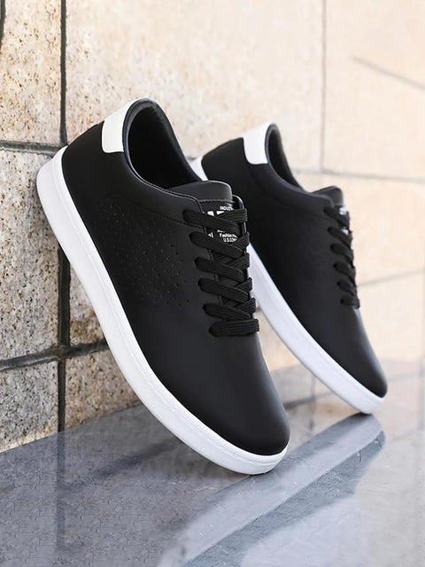 Men's Plain Breathable Low Top Skate Shoes