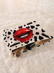 Fashion Lip Print Travel Makeup Bag