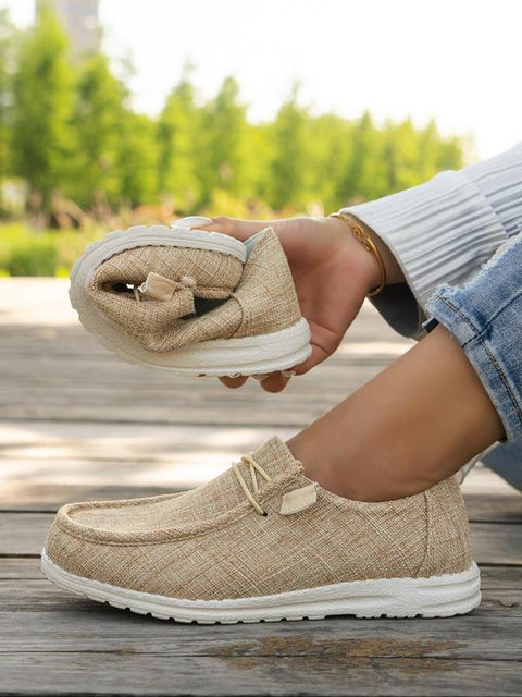 Women's Simple Design Lace-Up Low Top Sports Shoes