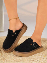 Women's Solid Color Slip-On Walking Shoes