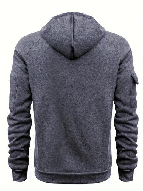 Men's Regular Fit Patch Pocket Hoodie