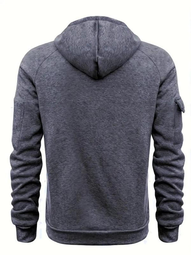 Men's Regular Fit Patch Pocket Hoodie