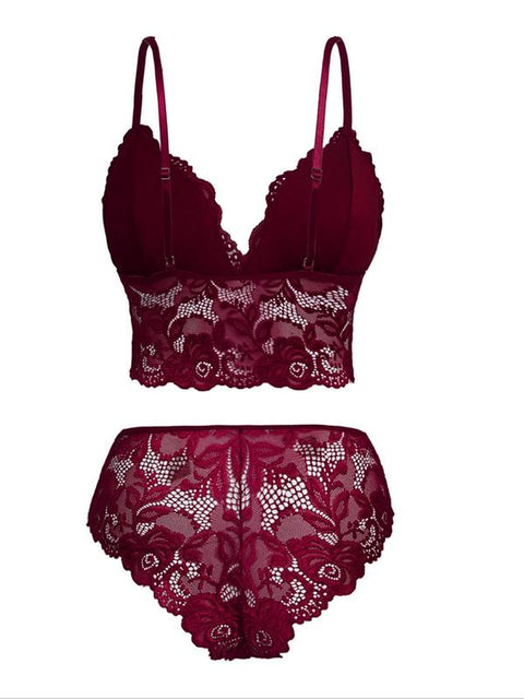 "Floral Lace Comfort Lingerie Set"