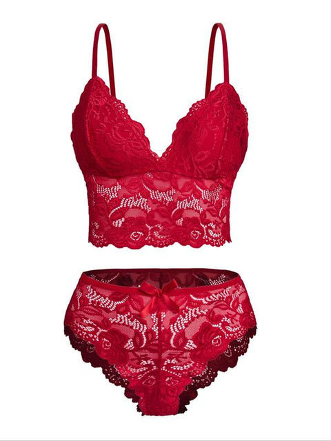 "Floral Lace Comfort Lingerie Set"