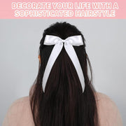 Silky Satin Long Tail Hair Bows - 4Pcs Set