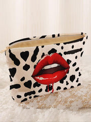Fashion Lip Print Travel Makeup Bag