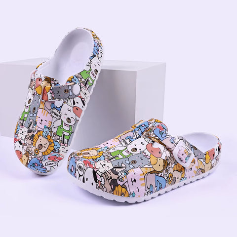 Stylish Flat Sandals Soft Insoles Adjustable Strap Easy-On Comfortable Clog Shoes for Women
