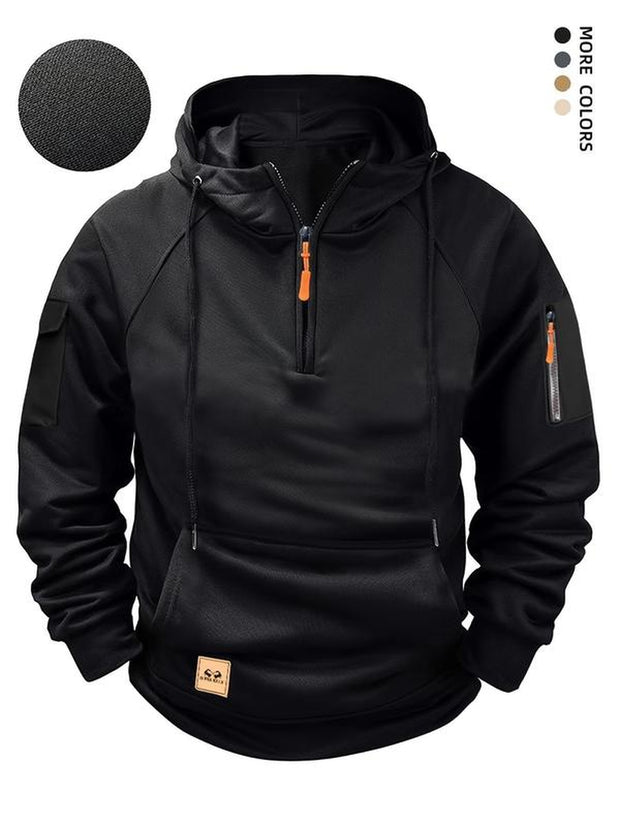 Men's Regular Fit Patch Pocket Hoodie