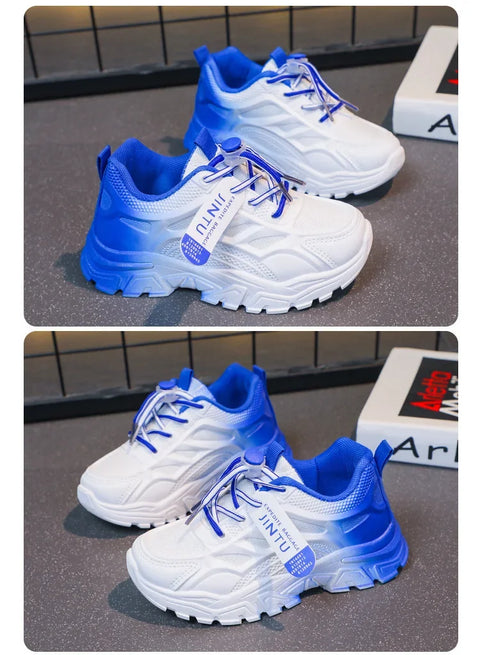 Ultra-Light Breathable Kids Sports Shoes Spring Autumn New Style Primary School Students Running Shoes Boys Girls Net Face