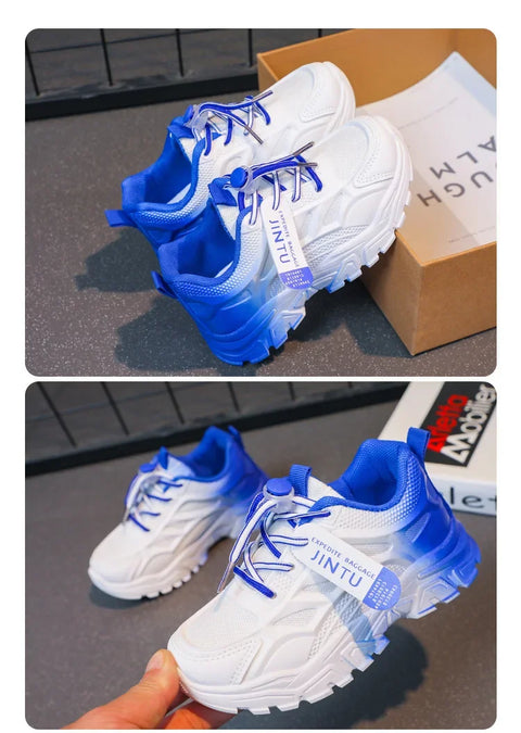 Ultra-Light Breathable Kids Sports Shoes Spring Autumn New Style Primary School Students Running Shoes Boys Girls Net Face