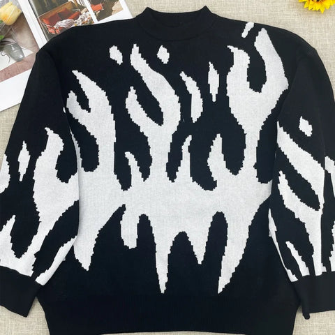 Fashion Clothing Men's Sweater O-neck Autumn Winter Vintage Popular Long Sleeve Loose Y2k Streetwear For Men Pullovers Sweater