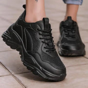 Pink Platform Sneakers Women Thick Sole Korean Chunky Sneakers 2025 Fashion Dad Shoes Woman Spring Height Increasing Sneakers
