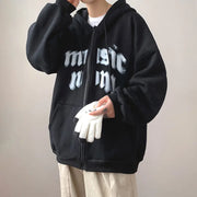 Y2K Rhinestone Cobweb Zip Up Oversized Sweatshirt 2022 Autumn Goth Hoodie Men Women Grunge Hooded Jacket Streetwear Y2K Clothing
