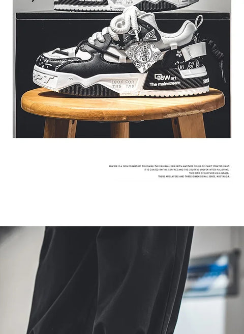 New Spring Trendy Men's Shoes Versatile Casual Board Shoes Men's Niche Original Explosion Style Thick Bottom Sports Shoes