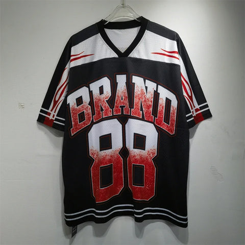 Soccer Jerseys Cactus Jack T-shirt Men Streetwear Loose Breathable Tops Classic Utopia Tour Short Sleeves