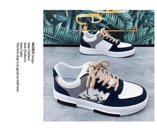 hot sale Students casual sports board shoes Outdoor men's Leisure sneakers  Non-slip thick bottom Men's running shoes