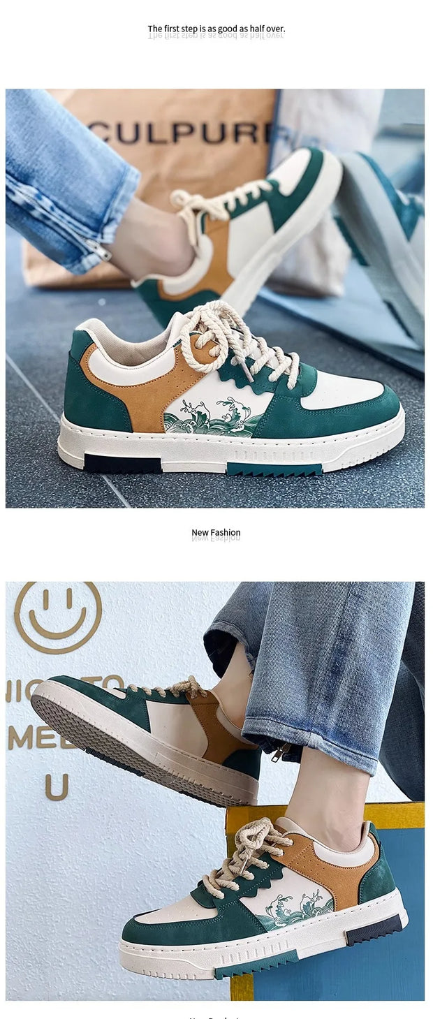 hot sale Students casual sports board shoes Outdoor men's Leisure sneakers  Non-slip thick bottom Men's running shoes
