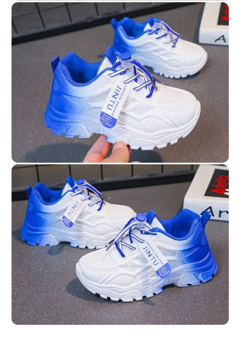 Ultra-Light Breathable Kids Sports Shoes Spring Autumn New Style Primary School Students Running Shoes Boys Girls Net Face