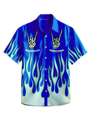 3D Y2k Button Shirt Gothic Pink Skull Print Hawaiian Shirt Men/Women Unisex Shirts Summer Short Sleeve Shirt Streetwear