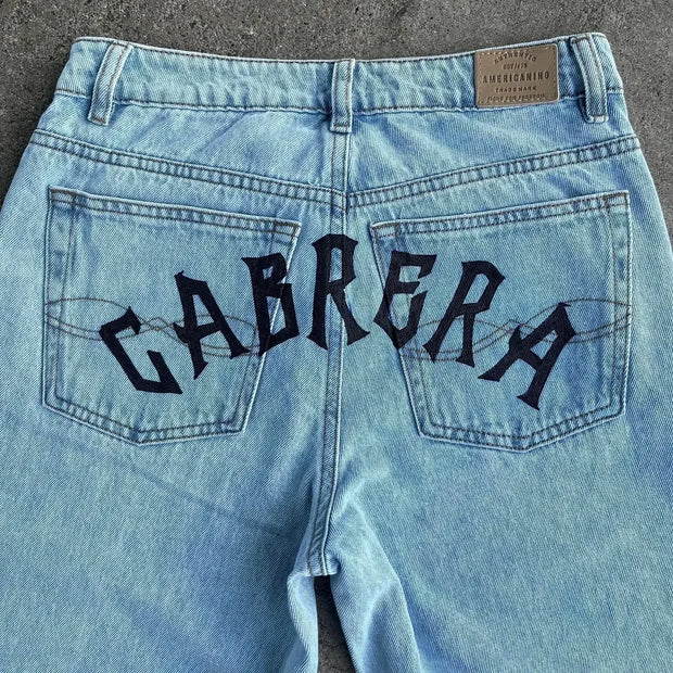 Harajuku Anime Graphic wide leg jeans High Waist Jeans Pants Women new Japanese Style Streetwear Y2K Jeans for Men Wide Trouser