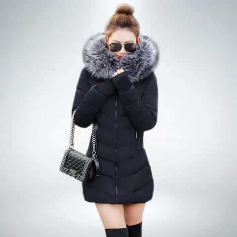 2024 New Arrival Fashion Slim Women Winter Jacket Cotton Padded Warm Thicken Ladies Coat Long Coats Parka Womens Jackets