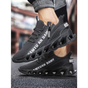 Mens Athletic Shoes with Shock Cushioning Cup Insole Breathable Zipper Design Enhanced Fasticity for Optimal Comfort in Sports