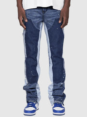 Washed Jeans Men Vintage Ankle Length Trousers Mid Waist Pockets Button Zipper Fly Distressed Denims Streetwear Straight Pants