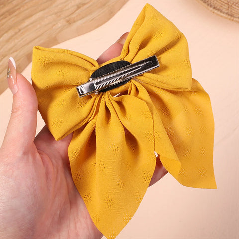 2Pcs/Set Girls Sweet Print Bows Hair Clips Hairpins Ribbon Barrettes Duckbill Clip Headwear Female Summer Hair Accessories