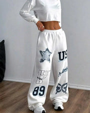 Street Hip-hop Loose Cotton Straight Wide-leg Casual Pants Women American Retro Harajuku Y2K Fashion Oversized Trousers
