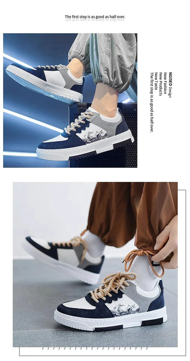 hot sale Students casual sports board shoes Outdoor men's Leisure sneakers  Non-slip thick bottom Men's running shoes