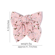 2Pcs/Set Girls Sweet Print Bows Hair Clips Hairpins Ribbon Barrettes Duckbill Clip Headwear Female Summer Hair Accessories