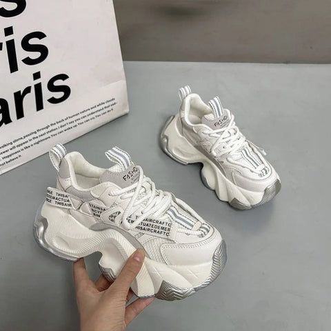 New Luxury Women's Sneakers Thick soled Tall Fashion Casual Shoes Anti slip and Durable Running Shoes Zapatos Para Hombres