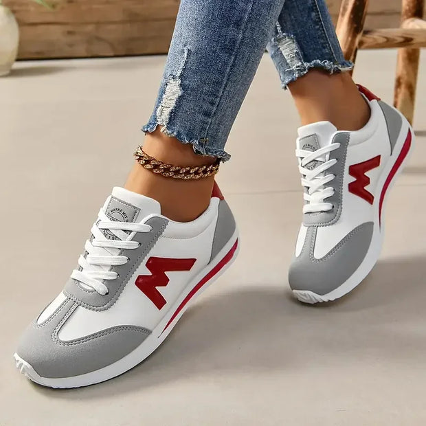 Women Designer Sneakers Round Head Deep Mouth Light Sneakers Versatile Breathable Cross Lace Casual Sneakers Zapatos De Mujer