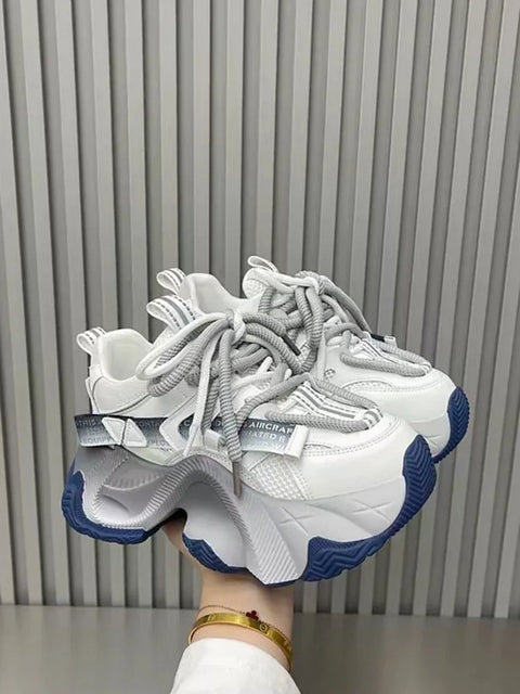 New Luxury Women's Sneakers Thick soled Tall Fashion Casual Shoes Anti slip and Durable Running Shoes Zapatos Para Hombres