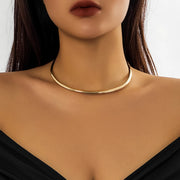 Elegant Simple Chunky Circle Torques Necklace for Women Trendy Choker Collar 2023 Fashion Jewelry on the Neck Accessories Female