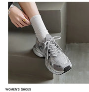 2024 New Breathable Vulcanized Shoes Women Casual Platform Sneakers Summer Thick Bottom Low Top Large jogging shoes