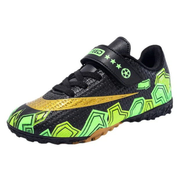 Cristiano Ronaldo Kids Soccer Shoes Boys And Girls Training Match Play Magic Tape Sticky Trainers Football Boots For Children