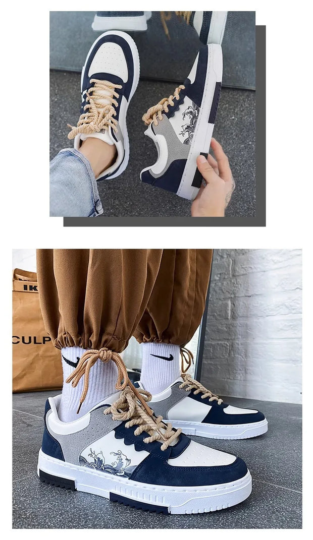 hot sale Students casual sports board shoes Outdoor men's Leisure sneakers  Non-slip thick bottom Men's running shoes