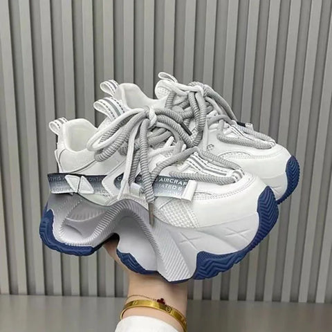 New Luxury Women's Sneakers Thick soled Tall Fashion Casual Shoes Anti slip and Durable Running Shoes Zapatos Para Hombres