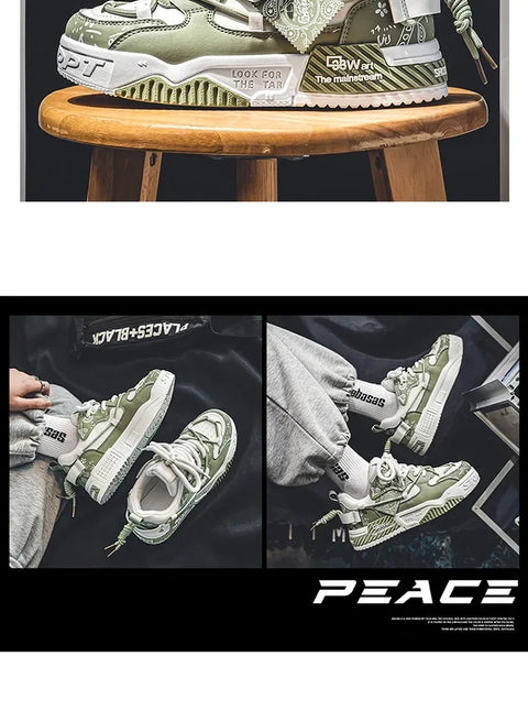 New Spring Trendy Men's Shoes Versatile Casual Board Shoes Men's Niche Original Explosion Style Thick Bottom Sports Shoes