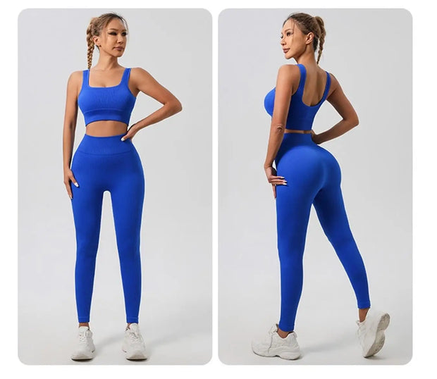 Women's Solid High Waist Sports Pants, High Stretch Seamless Yoga Leggings, Ladies Sportswear for Indoor Outdoor Wear