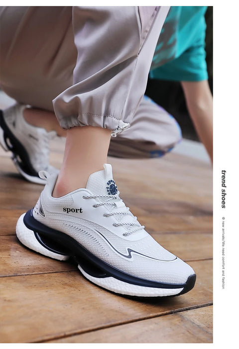 Men Sneakers Running Shoes Women Plus Size Sports Shoes Casual Couple Trainers Shock Tennis Gym Shoes