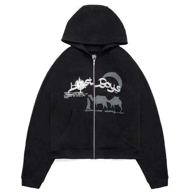 Y2K Rhinestone Cobweb Zip Up Oversized Sweatshirt 2022 Autumn Goth Hoodie Men Women Grunge Hooded Jacket Streetwear Y2K Clothing