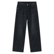 Loose Straight Leg Denim Wide Leg Pants Women's Style Washed out Vintage Colored Jeans Spring Summer Casual Female Clothing