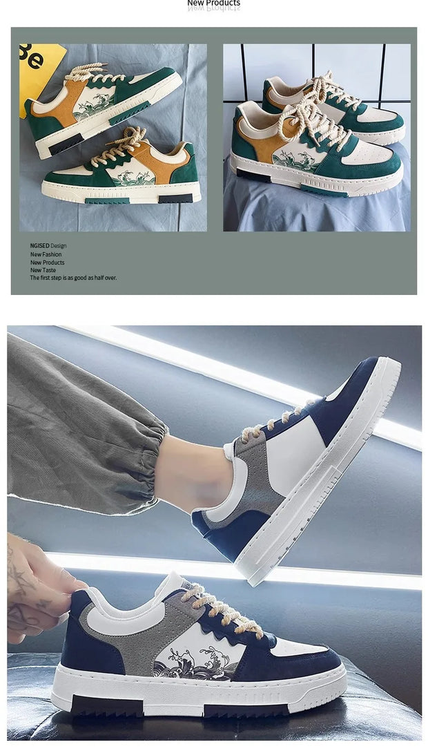 hot sale Students casual sports board shoes Outdoor men's Leisure sneakers  Non-slip thick bottom Men's running shoes