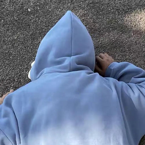 Autumn Winter Fun Shark Patch Hooded Hoodies Men Sport Casual Loose Trendy Couple's Pullover Hoodies