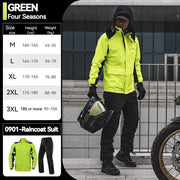 SULAITE Motorcycle Raincoat Suits Men Waterproof Rain Gear Rain Jacket Reflective Work Rain Coats Lightweight Hiking Rainsuit