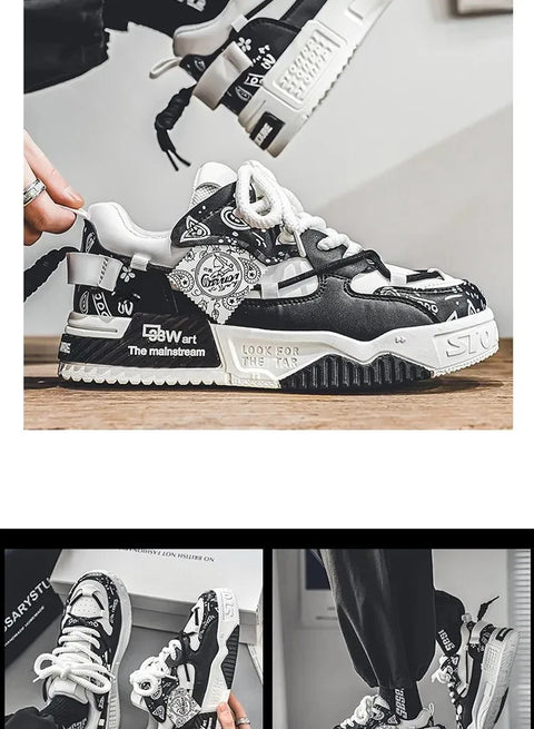 New Spring Trendy Men's Shoes Versatile Casual Board Shoes Men's Niche Original Explosion Style Thick Bottom Sports Shoes